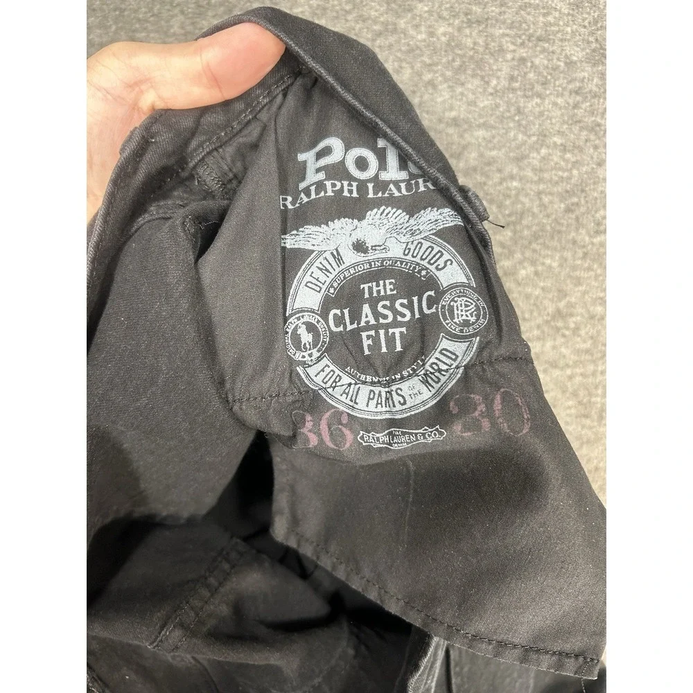Polo Ralph Lauren The Classic Fit Jeans Men's 36x30‎ Black Preppy